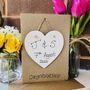 Personalised Wedding Heart Wooden Keepsake Card, thumbnail 4 of 4