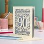 Personalised 90th Birthday Card Papercut Flower Design, thumbnail 1 of 7