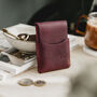 Plum Personalised Interlocked Leather Wallet, thumbnail 3 of 8