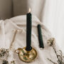 Set Of Two Hand Rolled Green Beeswax Intention Candles, thumbnail 1 of 3