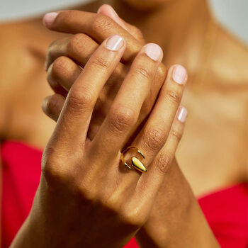 Open Luna Ring In Silver Or Gold, 3 of 12