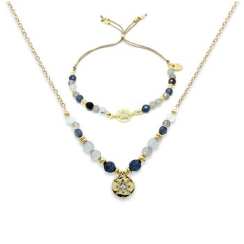 Denim Coloured Bracelet And Necklace Bundle Sets, 2 of 5