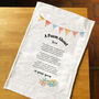 Personalised Poem Tea Towel 60th Birthday Gift, thumbnail 3 of 8