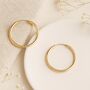 Solid 9ct Yellow Gold Sleeper Hoop Earrings, thumbnail 3 of 6