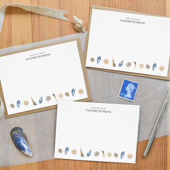 Personalised Sea Shell Notelet Set, 3 of 3
