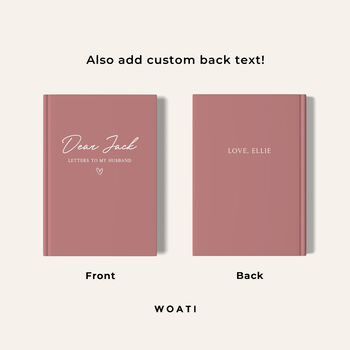 Letters To My Husband Journal, Personalised Notebook, 3 of 8