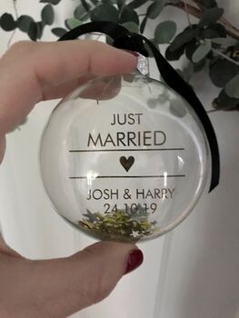 Just Married Wedding Bauble, 2 of 2