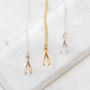 Lucky Wishbone Necklaces, thumbnail 1 of 5