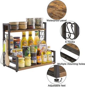 Four Tier Standing Organizer Rack With Stepped Design, 6 of 8
