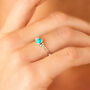 Holi Jewel Turquoise Or Blue Topaz Sterling Silver Stacking Ring, thumbnail 1 of 10