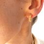 Crystal Daisy Hoop Earrings, thumbnail 1 of 12