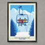 Personalised Ski Family Of Three Art Poster, thumbnail 3 of 6