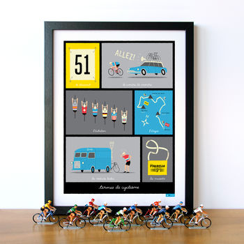 French Cycling Terms Art Print, 6 of 6
