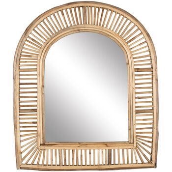 Bamboo Cane Arched Wall Mirror, 3 of 4