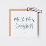 Personalised Wedding Card / Couple To Be Powder Blue Card *Colour Options, thumbnail 1 of 6