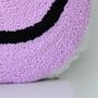 Vibrant Lilac Smiley Punch Needle Cushion, thumbnail 4 of 4