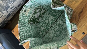 Block Print Quilted Tote Bag, Indian Print Handbag, 2 of 12