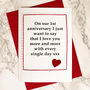 Personalised 'On Our Anniversary' Card, thumbnail 1 of 6