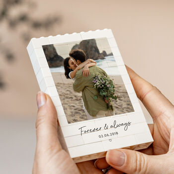 Personalised Romantic Photo Block Keepsake Style, 9 of 11