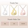 Personalised Multi Hearts Shaped Engraved Necklace, thumbnail 6 of 10