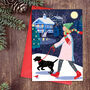 Labrador Pup Walk Christmas Card, thumbnail 1 of 2