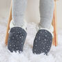 Dotty Fish Silver Stars Soft Suede Baby And Toddler Slippers, thumbnail 2 of 8