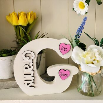 Personalised Granny G Letter Mother's Day Gift Ivory, 4 of 9