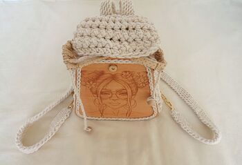 Handmade Crochet Backpack, Christmas Gift For Her, 4 of 8
