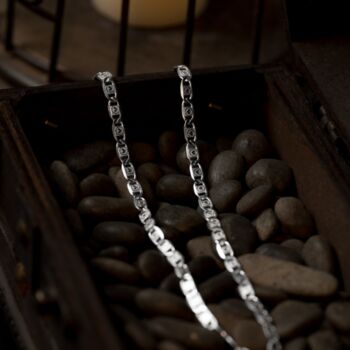 925 Sterling Silver Love Heart Chain Necklace For Men, 6 of 12