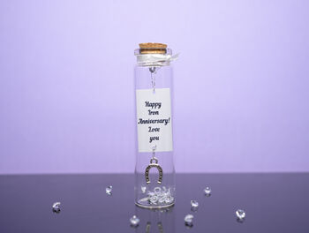 Personalised 6th Iron Anniversary Small Photo Keepsake Gift Horseshoe, 2 of 2