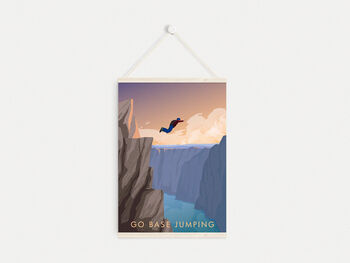 Go Base Jumping Travel Poster Art Print, 6 of 8