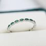 Emerald Marquise Cz Infinity Ring In Sterling Silver, thumbnail 6 of 11