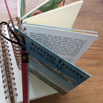 'Jump From The Sky' Upcycled Notebook, 3 of 5