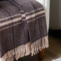 Brown And Beige Merino And Cashmere Wool Throw, thumbnail 2 of 3