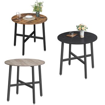 Industrial Round Kitchen Dining Table, 8 of 9