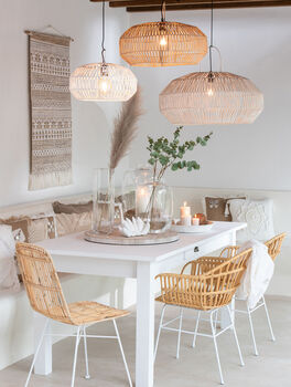 Extra Large White Rattan Lampshade, 2 of 5