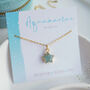 Aquamarine March Birthstone Star Necklace, thumbnail 2 of 12