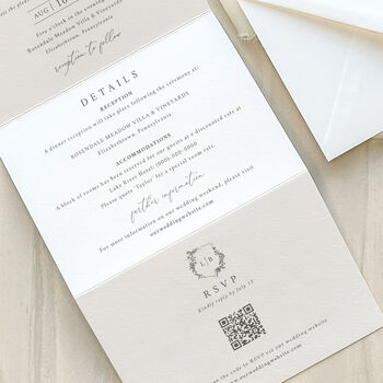 Botanic Crest Concertina Wedding Invitation, 5 of 7