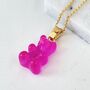 Pink Gummy Bear Necklace, thumbnail 1 of 4