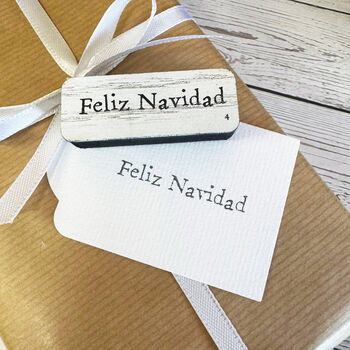 Feliz Navidad Stamp Christmas Craft, 5 of 5