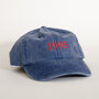 Personalised Vintage Cap With Year Embroidery Text, thumbnail 4 of 6
