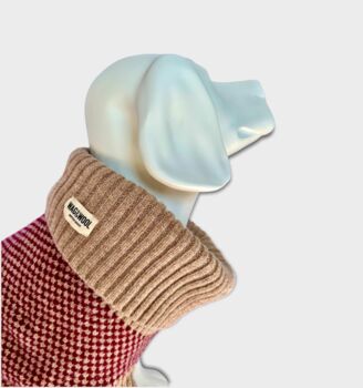Burgundy Dog Jumper And Matching Headband Set, 5 of 7