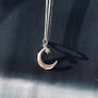 Sterling Silver Moon And Star Necklace, thumbnail 3 of 9