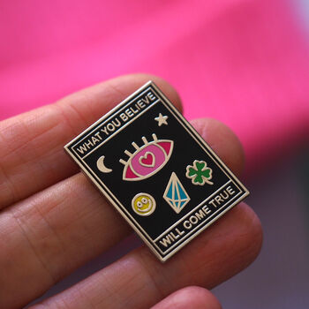 Tarot Card Positive Enamel Pin, 4 of 11