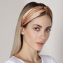 Tie And Dye Browns Mulberry Silk Headband, thumbnail 3 of 5