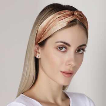 Tie And Dye Browns Mulberry Silk Headband, 3 of 5