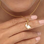 18ct Gold Origami Swan Charm Necklace, thumbnail 1 of 6