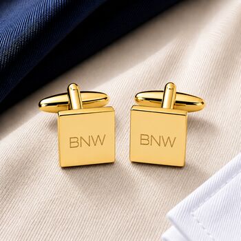 Personalised Gold Cufflinks, 5 of 10