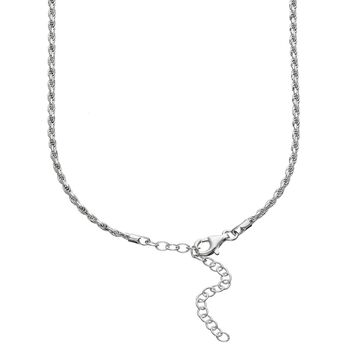 Sterling Silver Twisted Rope Chain Necklace, 3 of 5