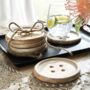 Personalised Six Wooden Button Coasters, thumbnail 2 of 4